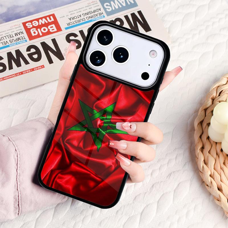 Чехол для телефона с гербом и флагом Марокко для IPhone 17 16e 15 14 13 12 11 Pro Max Air Mini Мягкий защитный чехол