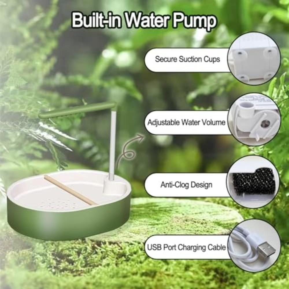 Автоматическая купальня для птиц с циркуляцией воды, комфортная, большой емкости, с жердочкой для отдыха, бассейн для купания попугаев