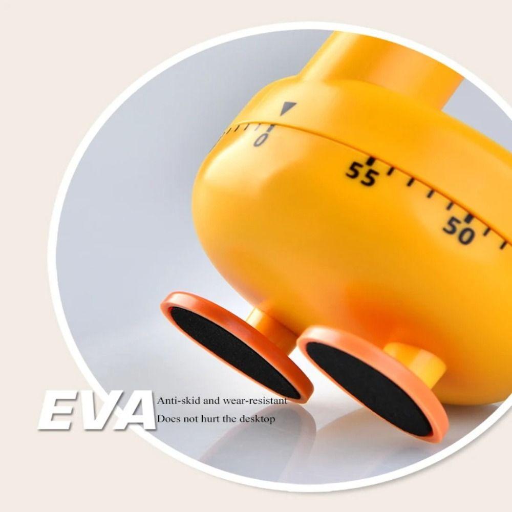 Duck Shaped Kitchen Timer No Battery Beauty Time Tool Mechanical Alarm Skincare Beauty Care
