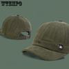 Short Eave Soft Top Duckbill Cap Casual Spring and Summer Hat Men's Korean Version Military Green Brushed Baseball Cap