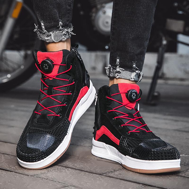 Кожаные мотоциклетные ботинки мотоциклетные ботинки для езды мужские четыре сезона внедорожные мотоциклетные ботинки гоночные короткие ботинки четыре сезона мотоциклетное путешествие