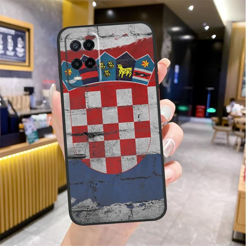 Croatia Flag Case For Oppo A96 A76 A16 A17 A18 A60 A80 A40 A38 A58 A78 A98 A94 A74 A54 A15 A57 A77 A5 Pro