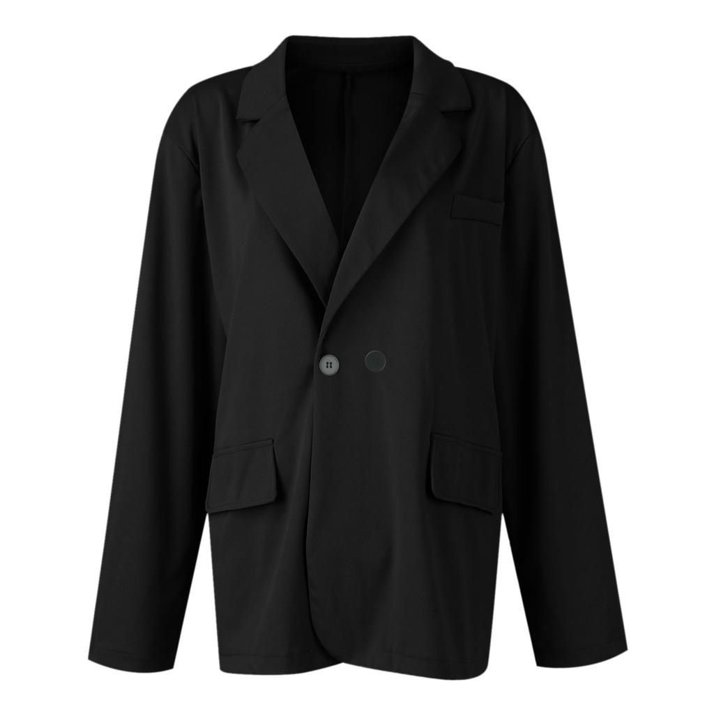 Women's Jacket Lapel Solid Color Button Decoration Slim Cardigan