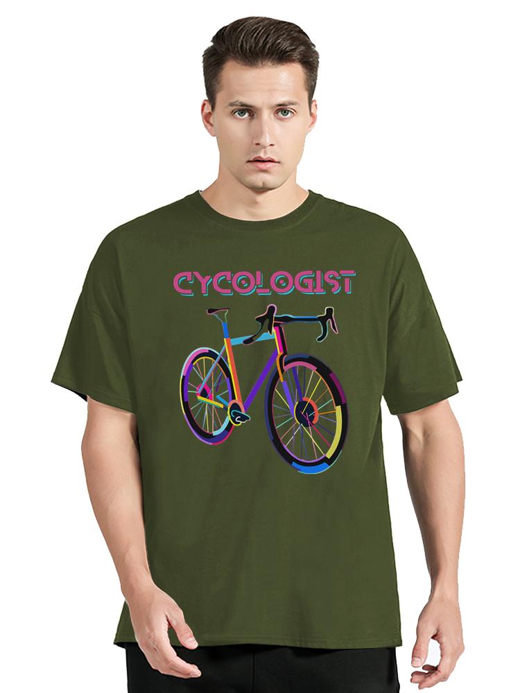 Cyclist Cycling Cycologist T-Shirt Cycling Sport Mountain Bike Oversized T Shirt Cotton Tshirt Casual Fashion Mens Clothes Tops