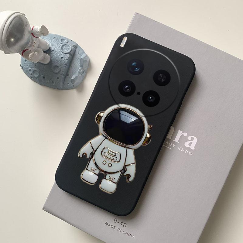 Для Vivo X300 Ultra X300 FE Чехол Модный Мультяшный Астронавт Подставка пылезащитный Гладкий Для Vivo X300 Pro Задняя крышка