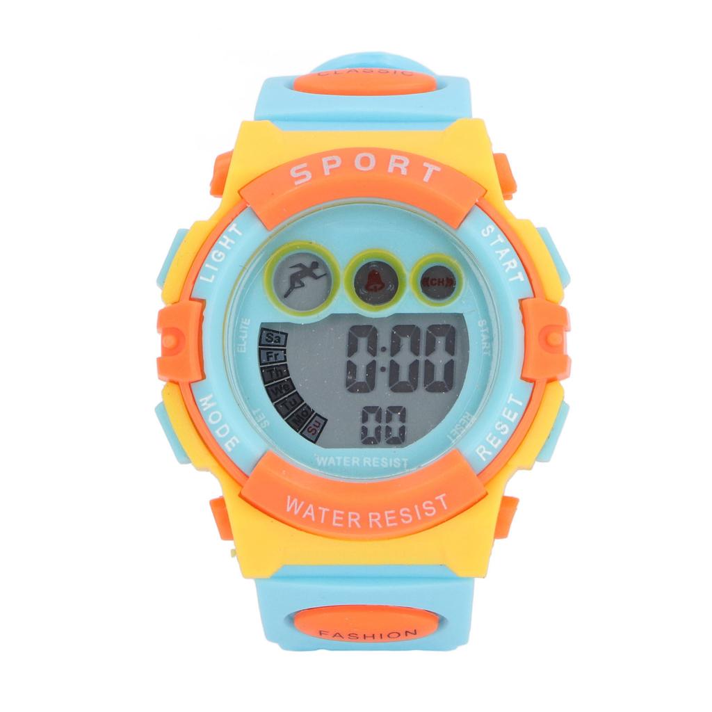 Digital Kids Watch 7 Colors LED Flashing Waterproof Sports Outdoor Wristwatch for Girls Boys Ages