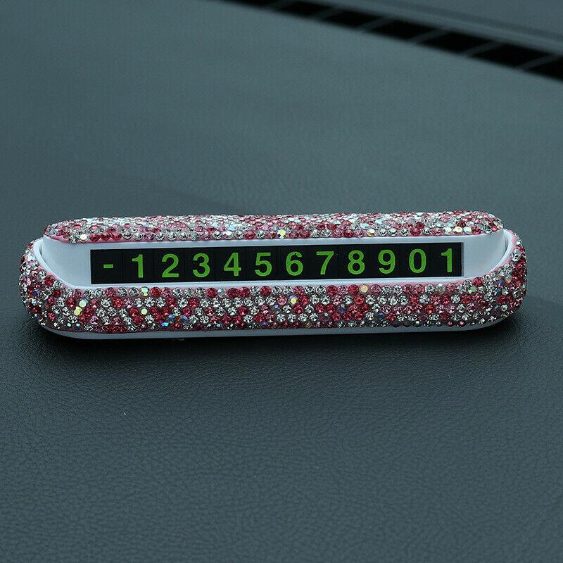 Роскошная автомобильная временная парковочная карта, коробка для телефонного номера, может быть спрятана, автомобильные блестящие аксессуары, гаджет для женщин/мужчин
