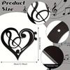 Heart Metal Music Wall Decor - Винтажное искусство музыкальных нот, элегантная настенная вывеска для музыкальной комнаты, идеальная настенная наклейка