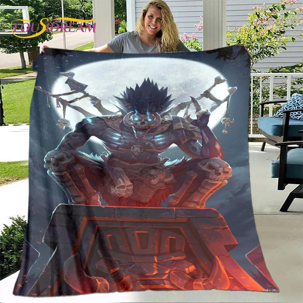 WOW, World of Warcraft Game Gamer, мягкое плюшевое одеяло, фланелевое одеяло, одеяло для гостиной, спальни, кровати, дивана, чехол для пикника