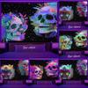 Fluorescent Magic Bottle Skull Tapestry Fabric Wall Hanging Bohemian Hippie Room Decor Aesthetic UV Home