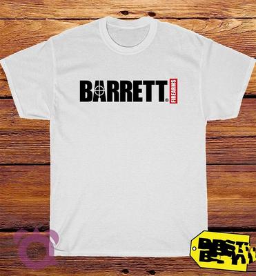 2025 Новый Логотип Barrett Firearms Напечатанный Унисекс Уличная Мода Тренд Короткий Рукав Чистый Хлопок Круглый Вырез