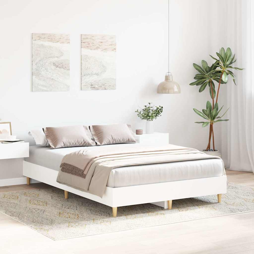 vidaXL Bettgestell ohne Matratze Weiß 120x190 cm Holzwerkstoff