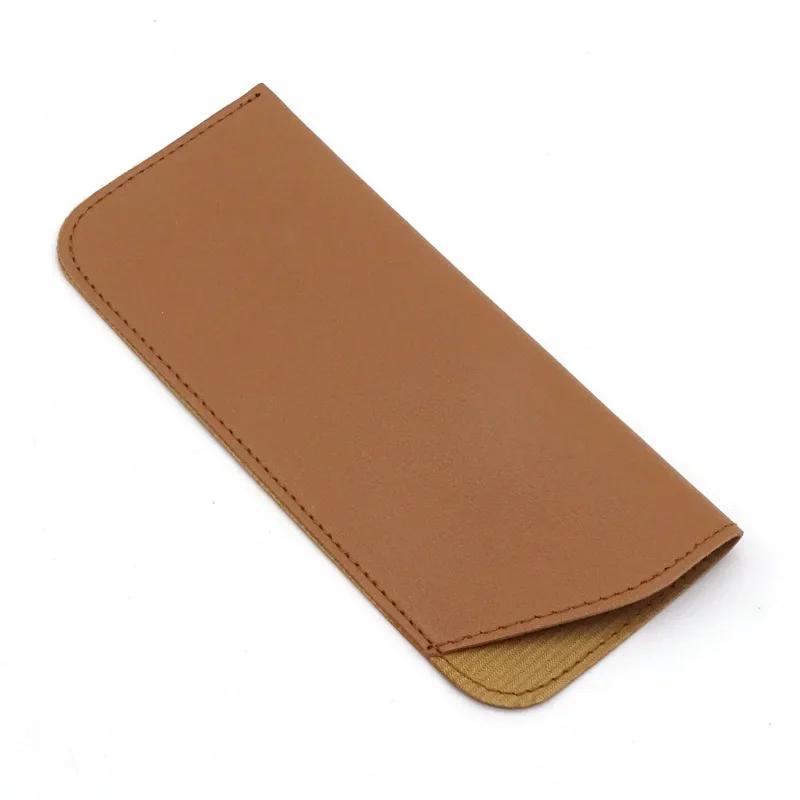 PU Leather Eye Glasses Sunglasses Case Convenient Eyewear Protector Box Protective Cover Case Solid Color Pouch Bag