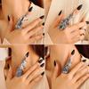 Alloy Retro Punk Style Long Ring Personalized Rock Skull Dragon Joint Ring