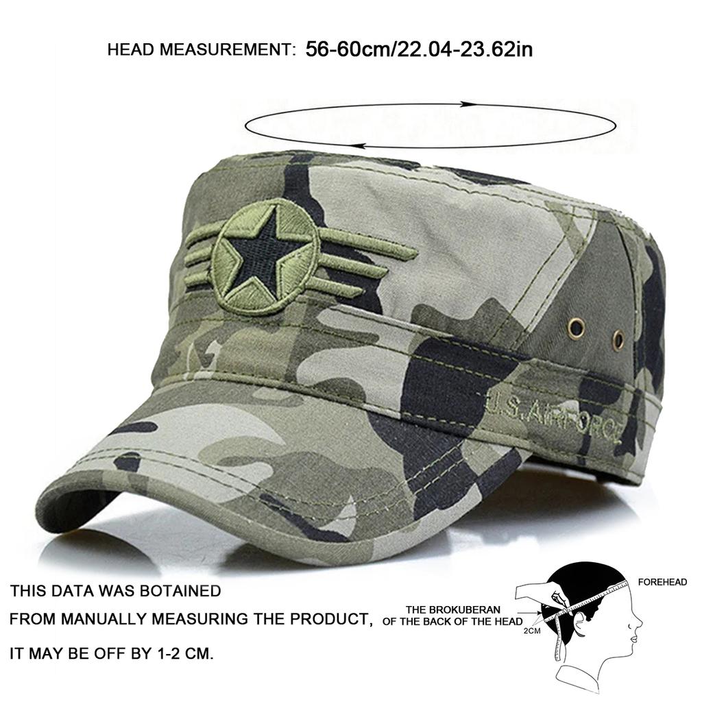 Мужская кепка Snapback, армейские шляпы, кадетские патрульные кепки, регулируемая пятиконечная звезда, камуфляжная бейсболка с плоским верхом