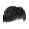 Men Short Straight Hairpiece with Bangs Bald Spots Gray Hair Coverage Natural High Temperature Fiber Male Black Synthetic Hair Wig