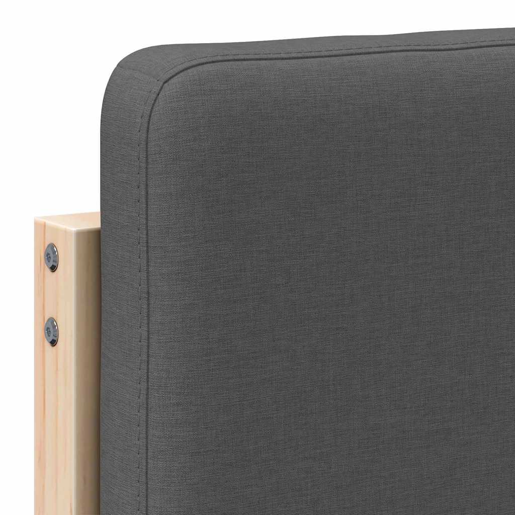 Upholstered Headboard with Headboard in Brown and Dark Grey 120 cm