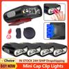 IPX4 Waterproof Cap Visor Light Power Display Motion Sensor Clip On Cap Light Mini Cap Clip Lights for Expedition Riding Fishing