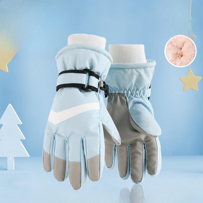 Children's Gloves Children's Warm Gloves Children's Ski Gloves Children's Gloves Warm Plus Velvet Thickened Touch Screen