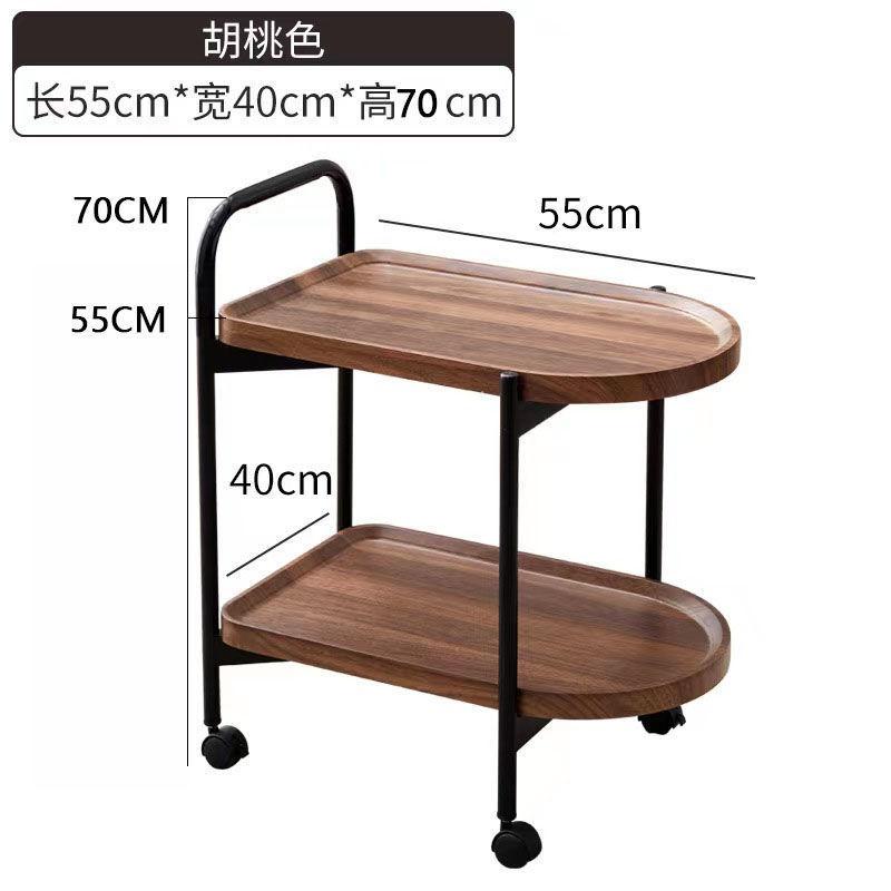 Тележка для доставки еды из ресторана отеля, двухъярусная, из цельного дерева, мобильная тележка для вина