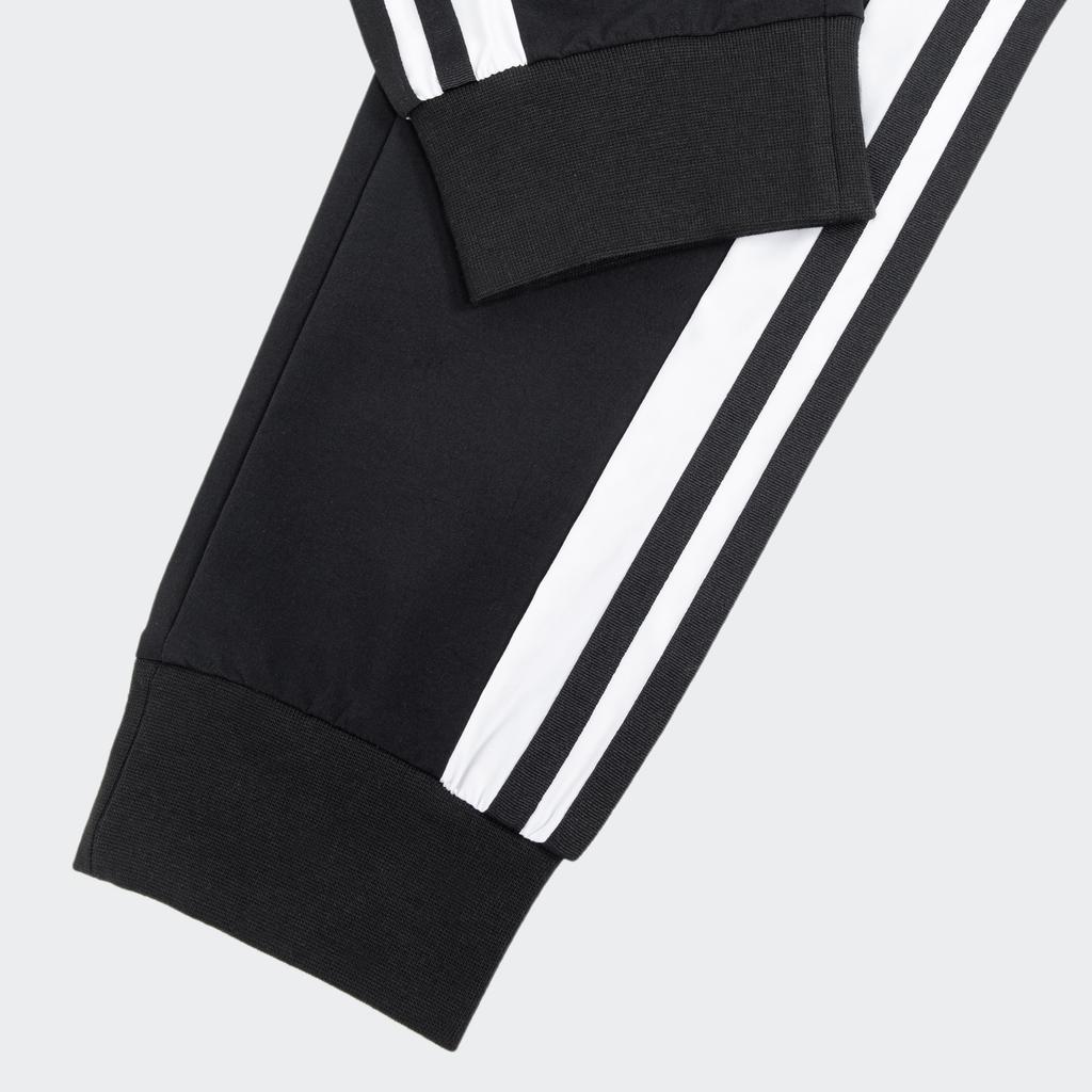 Adidas Logo Print Elastic Waist Tapered Joggers Women Bottoms Black HY2883
