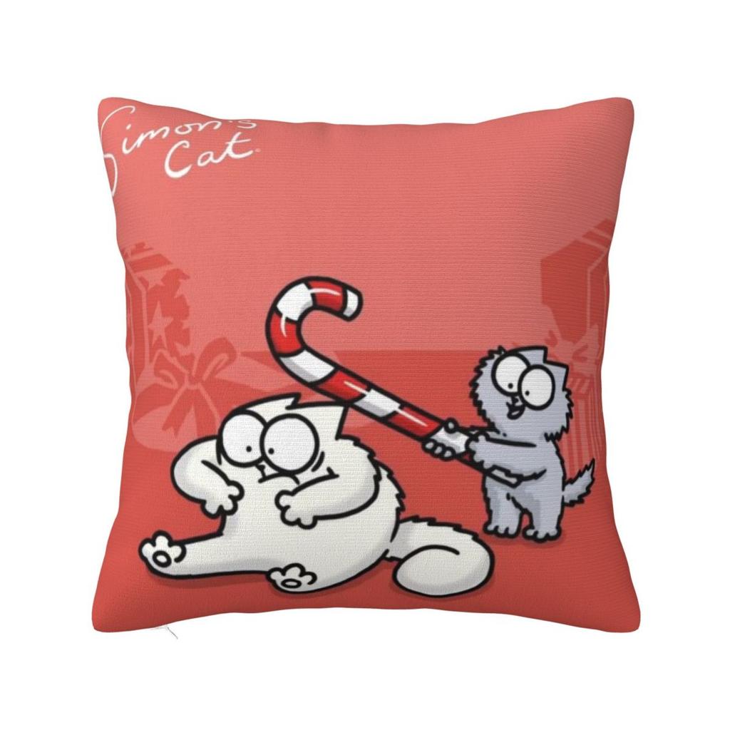 Trendy Living Room Simons Cartoon Cat Catsdecorations Pillowcase Merch Pillow Covers Square Multiple Sizes