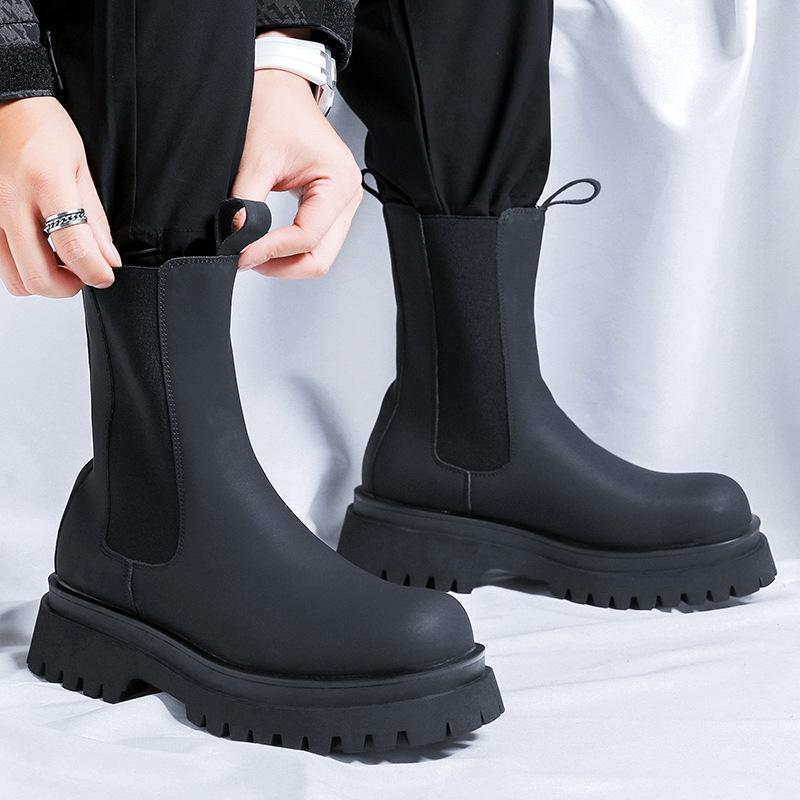 Ботинки Челси Мужские британские высокие ботинки-сигареты Мужские высокие ботинки Locomotive Martin 9883-Y