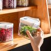 Контейнер для хранения продуктов с корзиной для слива фруктов и солений, диспенсер для сухих и влажных продуктов, герметичные банки, кухонный холодильник, инструмент для хранения