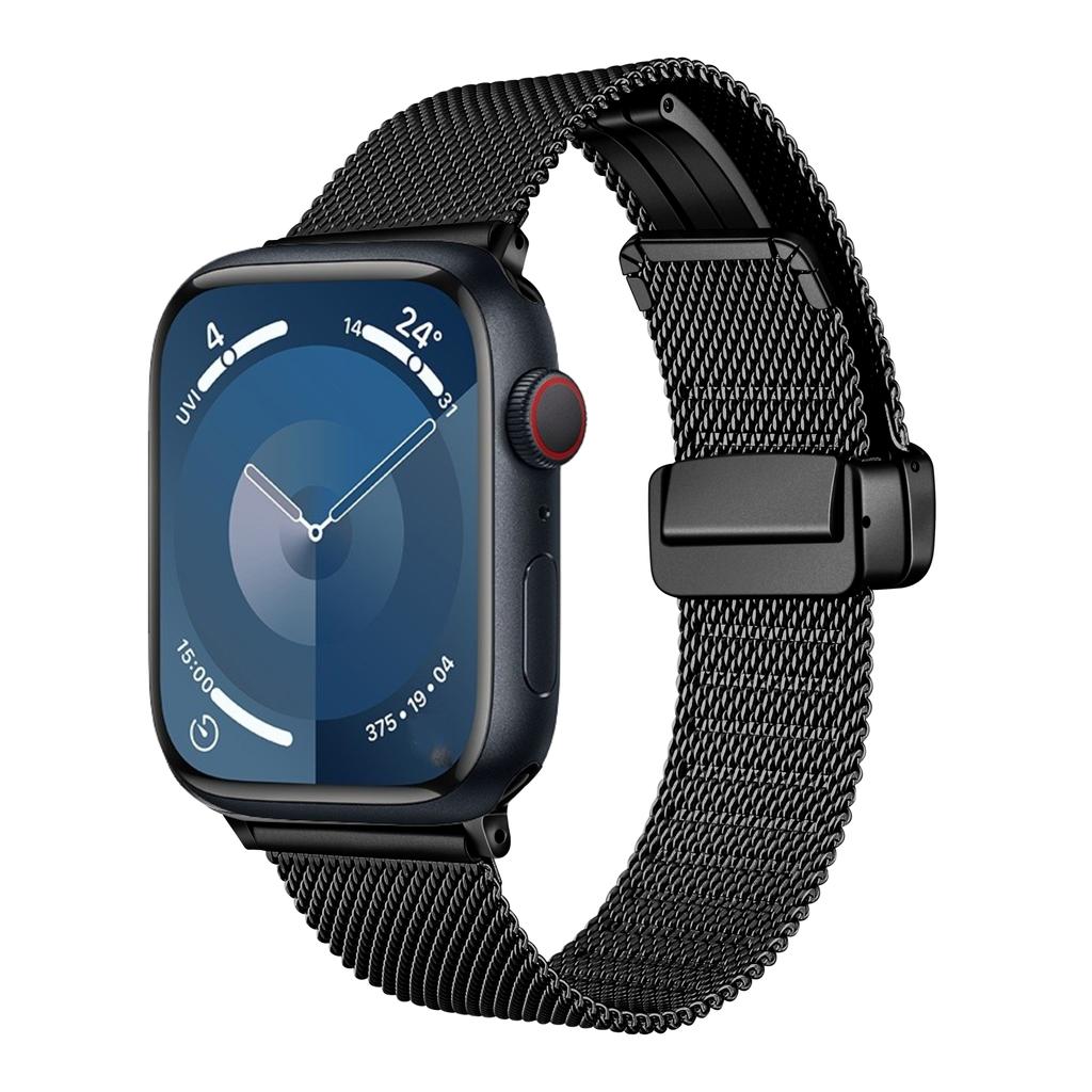 Ремешок из миланского металла для Apple watch Ultra 9 8 7 49 мм 45 мм 41 мм Магнитный ремешок из нержавеющей стали для iWatch 6 5 4 SE 44 мм 40 мм 42 мм