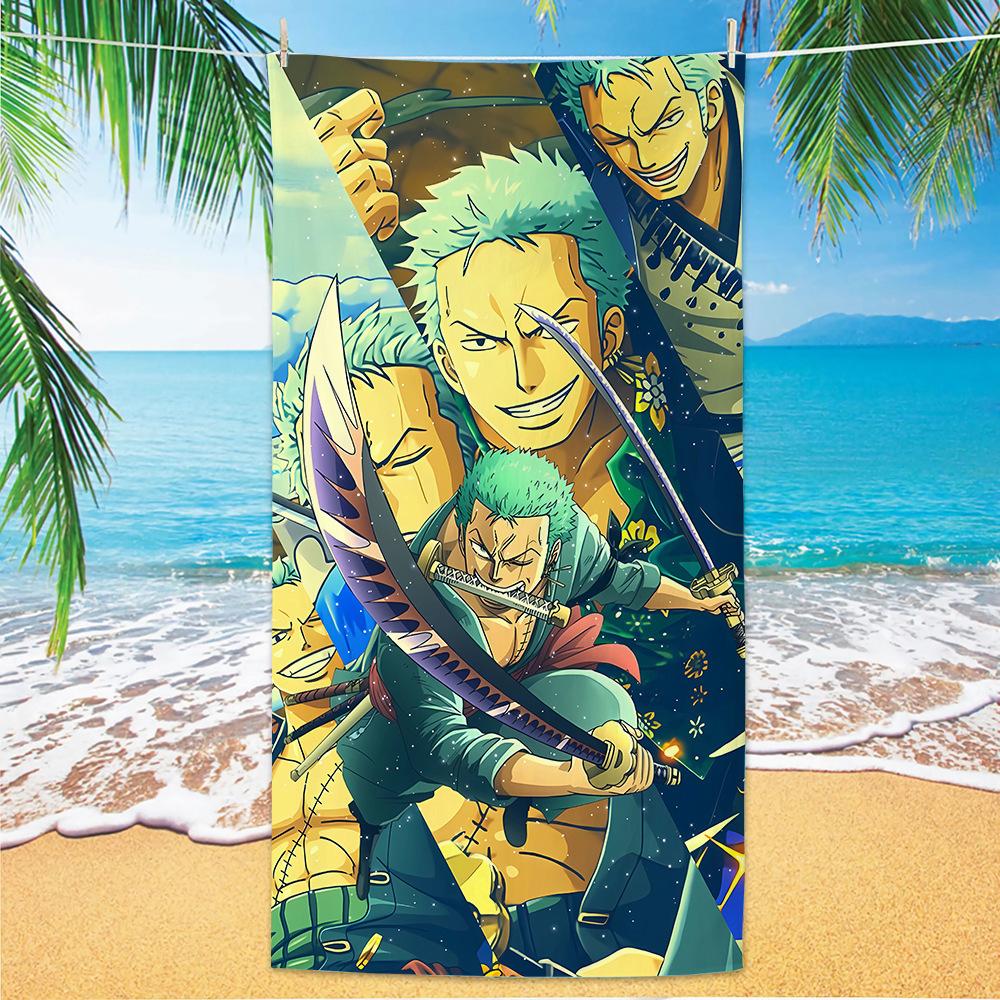 Popular Beach Towel Cartoon Animation Nautical King Bath Towel Microfiber Quick-Drying Towel