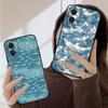 Cartoon Blue Shark For Moto Edge 40 50 Neo 5G E 14 15 G04 G05 4G G24 G34 G35 G54 POWER G55 G75 G84 85 silicone soft phone case