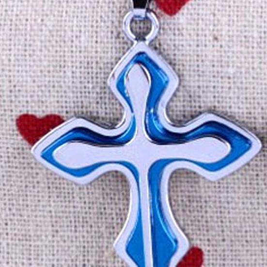 Мужская подвеска в виде креста из нержавеющей стали, шариковая цепочка, ожерелье, ювелирный подарок