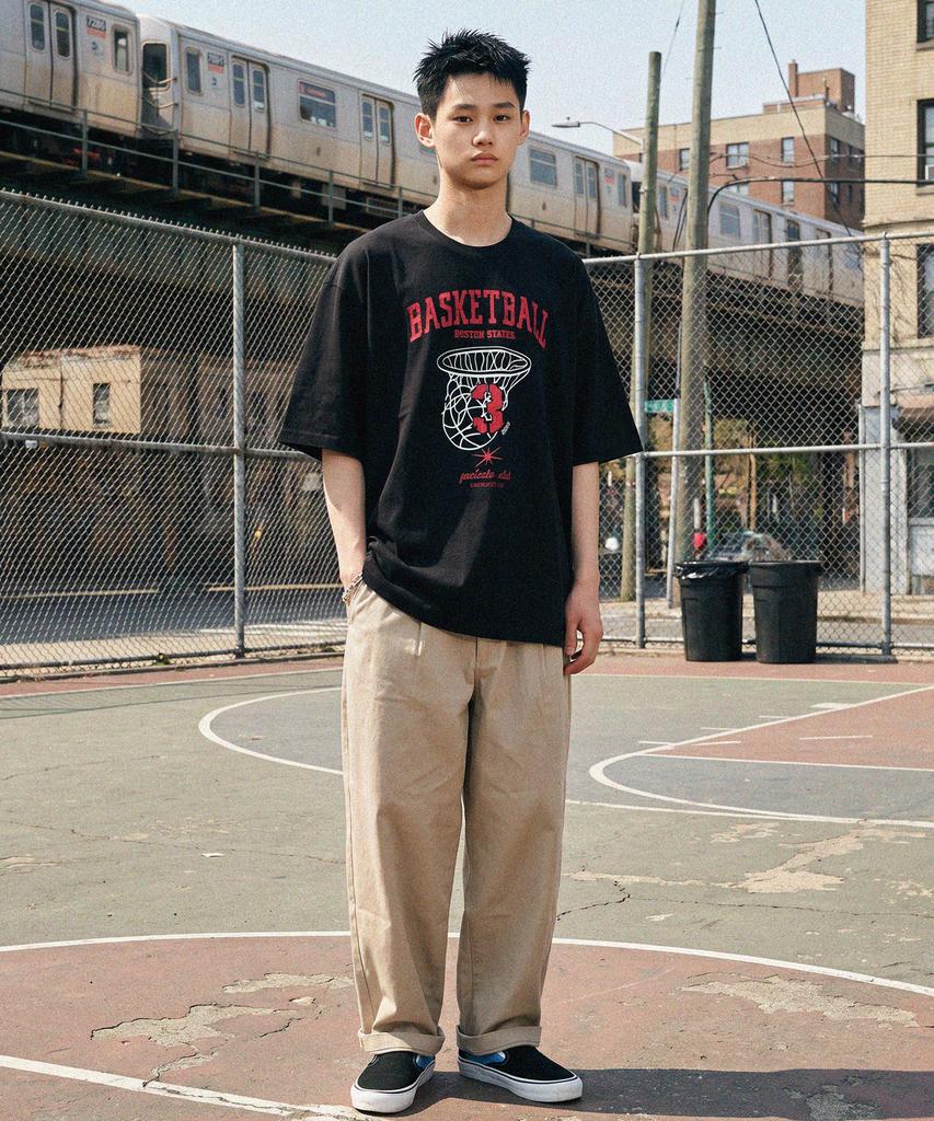 MODERMENT Real Overfit Buzzer Beater Short Sleeve T-Shirt [Blue]