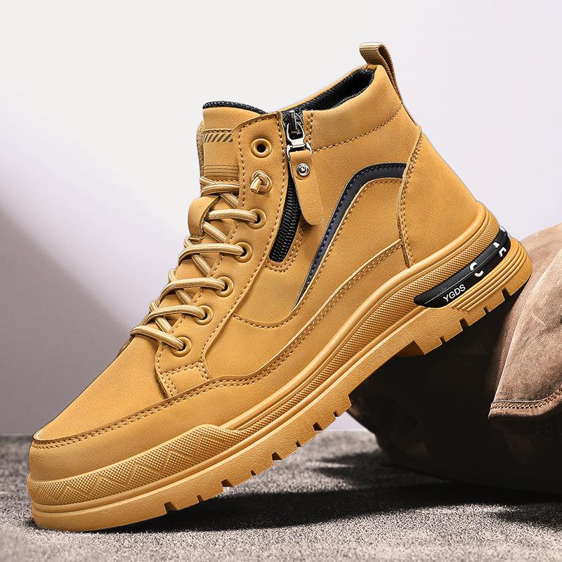 Men's Shoes Autumn and Winter Work One Pedal Men's Tooling Shoes Lightweight Waterproof Non-slip Outdoor Martin Boots