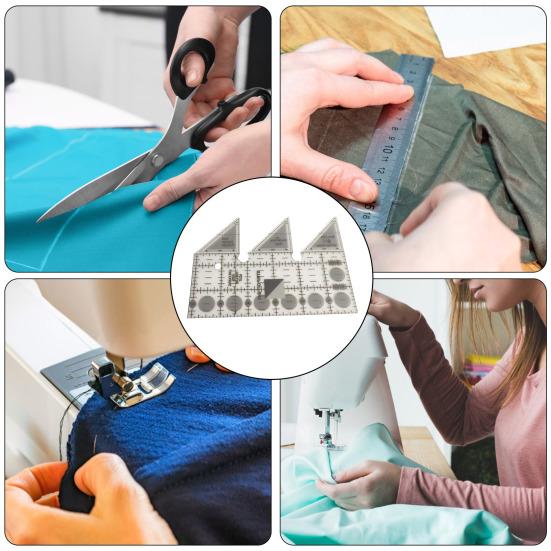 Двойная полоска лоскутный линейка прозрачный акриловый измерительный инструмент угол 45 градусов шаблон для лоскутного шитья линейка для шитья вязания крючком вышивки рукоделия