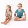 Kids Summer Bamboo Fiber Short Sleeve and Shorts Set for Toddlers and Children