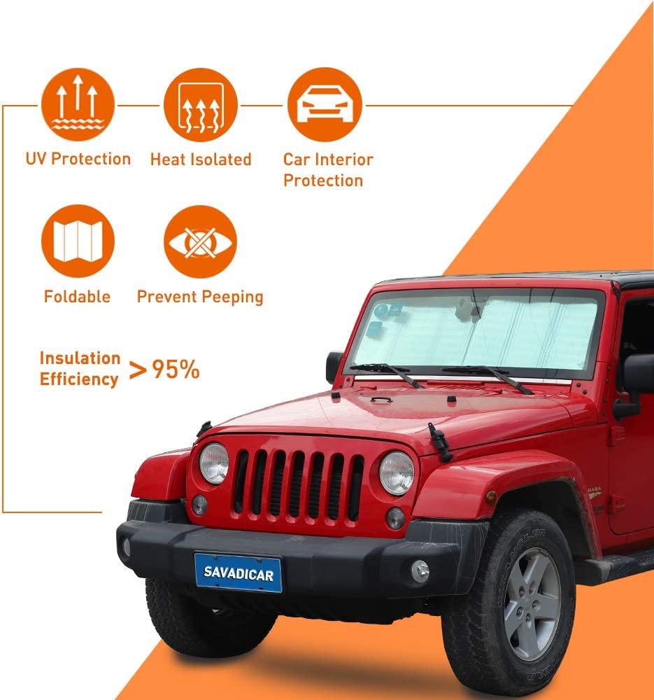 Солнцезащитный козырек на лобовое стекло для Jeep Wrangler TJ JK JKU 2&4 Door 2007-2018 Блокирует УФ-лучи Защитный козырек от солнца Солнцезащитный козырек Оконная шторка