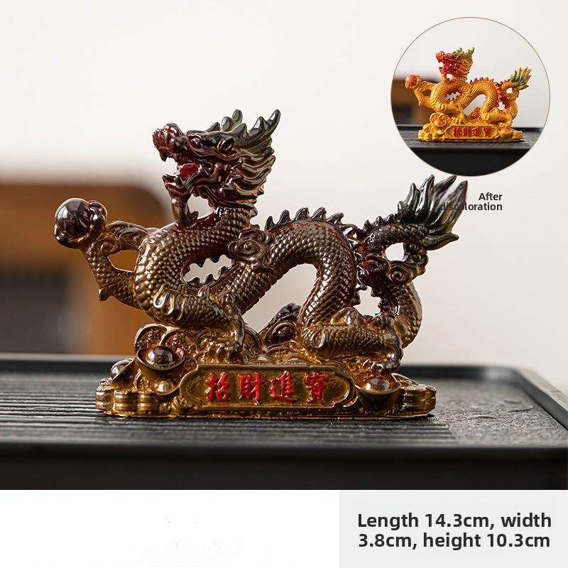 Tea Pet Ornament Golden Dragon Play Beads Attract Wealth Xianglong Tea Table Tea Tray Tea Table Tea Set Can Raise Tea To Play