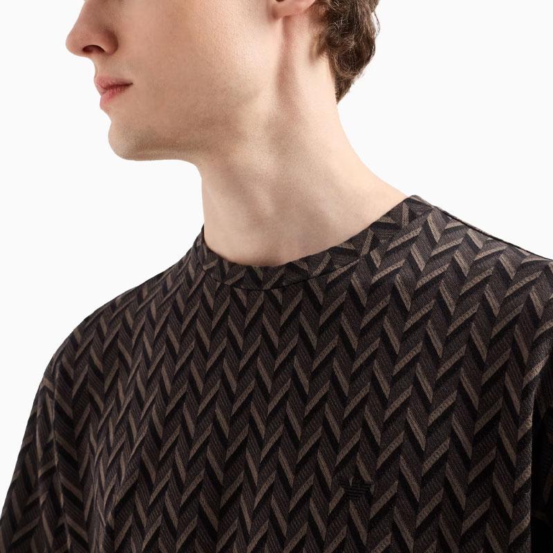 EMPORIO ARMANI Asv Icon Jacquard Jersey T shirt EM001896-AF15439-F8120