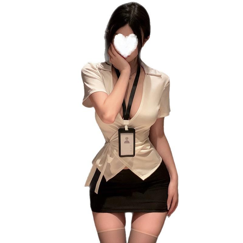Sex lingerie sexy secretary hip skirt suit pure desire to flirt small chest uniform pajamas woman