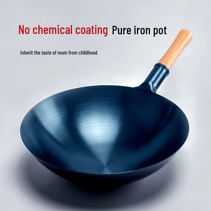 Traditional Hand-Forged Iron Wok