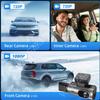 3Lens 1080P DashCam for Cars DVR WIFI Front Inside Rear Camera for Vehicle Black Box Video Recorder Car Accessories Hardwire Kit