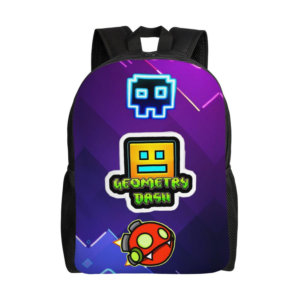 Рюкзак Geometries Dash для мужчин женщин Модный Школьный Бизнес Ежедневный Сумка для Ноутбука Компьютера Холщовые Сумки Прочный