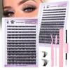 Single Eyelash Extension DIY Segmented Eyelash Thick D Curve False Eyelash for Eye Makeup