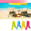 4 шт. Яркие и прочные 4-местные зажимы для пляжных полотенец: Надежно закрепите полотенца, они универсальны и устойчивы к ветру — решают проблемы, связанные с сдуванием!