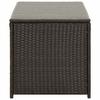 Garden Storage Box Wicker Style Poly Rattan 100 x 50 x 50 cm Brown