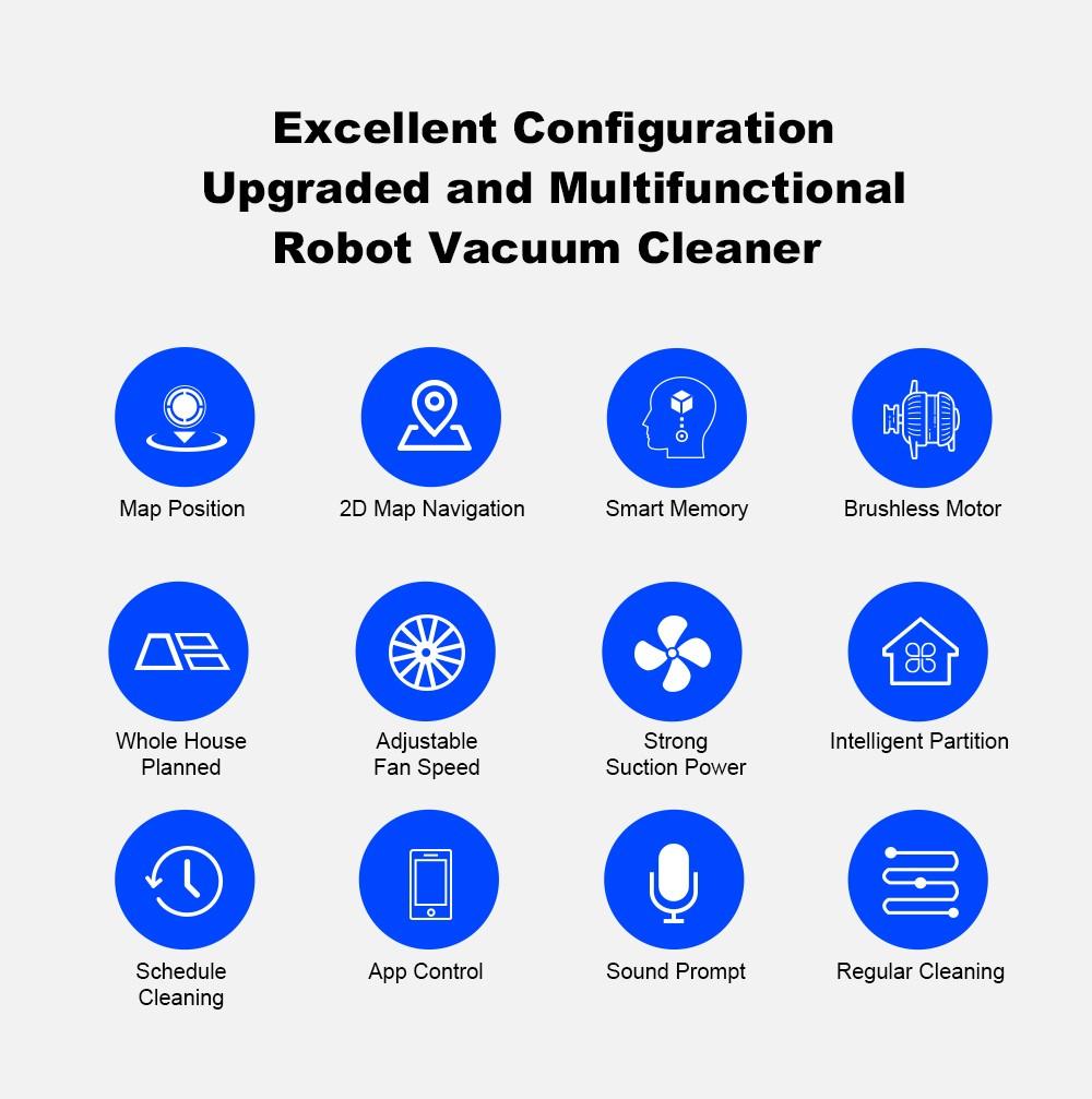 Обновленный: Робот-пылесос Liectroux L200, максимальная мощность всасывания 4000 Па, интеллектуальное картографирование, резервуар для воды с электрическим управлением объемом 230 мл