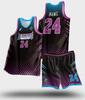 Digital printing basketball jersey set men's and women's game sports jersey training camp team full body printing personalized jersey customization