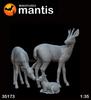 Mantis Miniature Animal Series Animal Set 50 Deer Family Resin Kit Man35173 1/35
