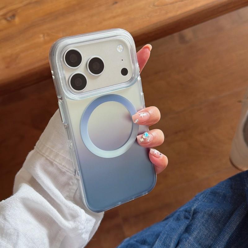Slim IMD Gradient PC Phone Case IPhone 17 Pro Max With Magnetic Snap-on Design Anti-Scratch Drop Protection